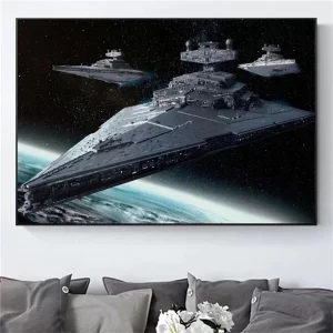 Quadro em Lona fosca ou laminada - Star Wars - Imperial Destroyer - guerra fantasia imagem decoração para casa
